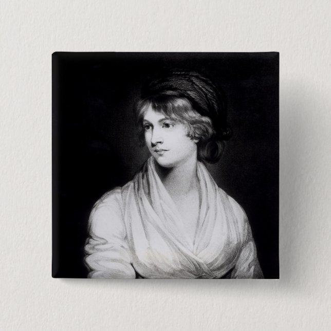 Porträt von Mary Wollstonecraft Godwin Button (Vorderseite)