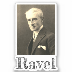Porträt von Maurice Ravel (ca. 1925) Aufkleber
