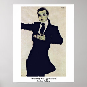 Porträt von maximalem Oppenheimer durch Egon Poster