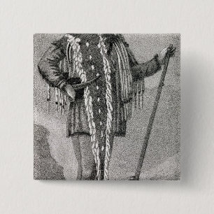 Porträt von Meriwether Lewis graviert Button