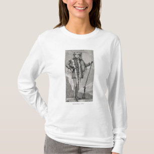 Porträt von Meriwether Lewis graviert T-Shirt