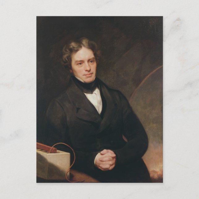 Porträt von Michael Faraday 1841-42 Postkarte (Vorderseite)