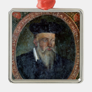 Porträt von Michel de Nostradame Silbernes Ornament