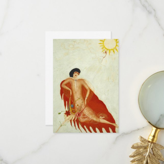 Porträt von mir von Florine Stettheimer Dankeskarte (Vorderseite/Rückseite Beispiel)