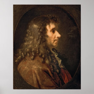 Porträt von Moliere 1660 Poster
