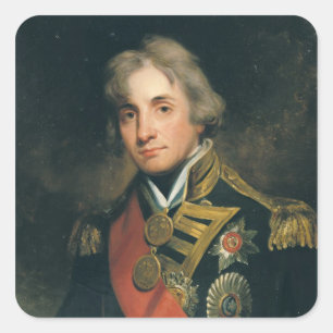 Porträt von Nelson Quadratischer Aufkleber