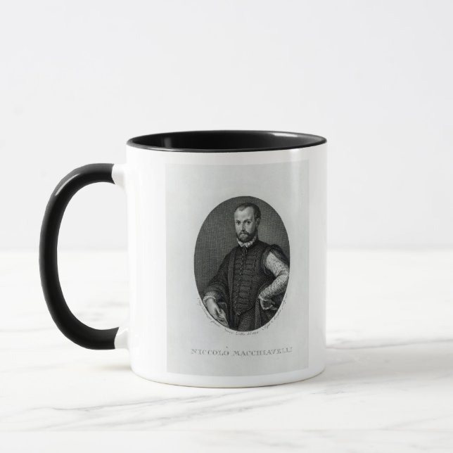 Porträt von Niccolo Machiavelli Tasse (Links)