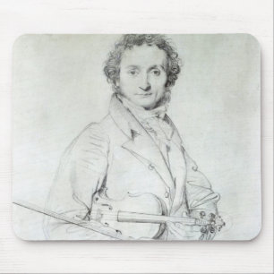Porträt von Niccolo Paganini 1819 Mousepad