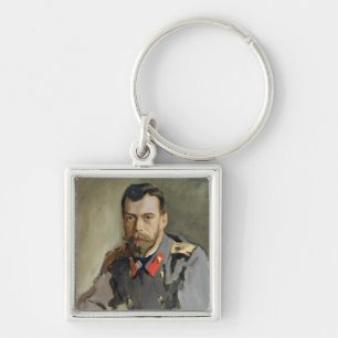 Porträt von Nicholas II, 1900 Schlüsselanhänger