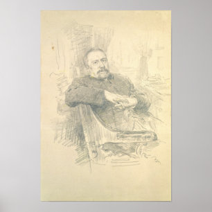 Porträt von Nikolaj Leskov, 1889 Poster