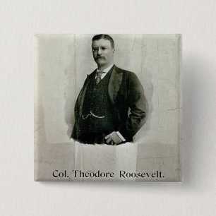 Porträt von Oberst Theodore Roosevelt (litho) Button