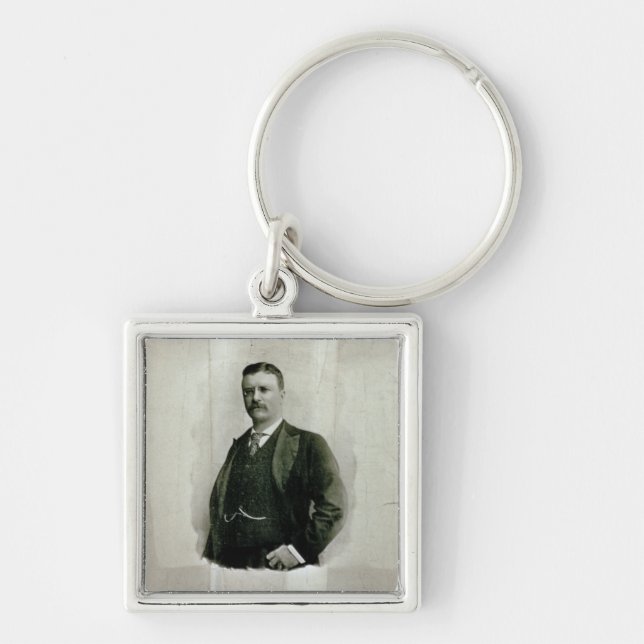Porträt von Oberst Theodore Roosevelt (litho) Schlüsselanhänger (Vorne)
