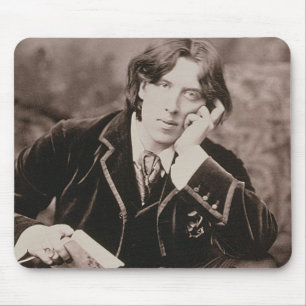 Porträt von Oscar Wilde (1854-1900), 1882 (b/w ph Mousepad