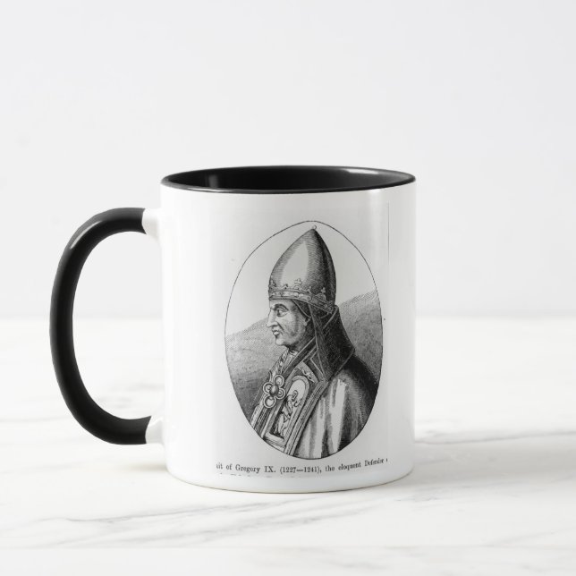 Porträt von Papst Gregory IX Tasse (Links)
