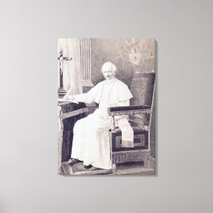 Porträt von Papst Löwe XIII Leinwanddruck