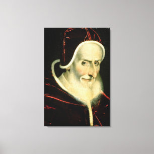 Porträt von Papst Pius V   1576-80 Leinwanddruck