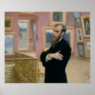 Porträt von Pavel Tretjakow in der Galerie Poster