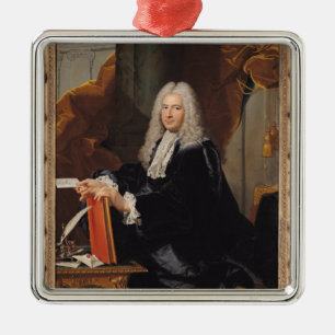 Porträt von Philibert Orry Silbernes Ornament