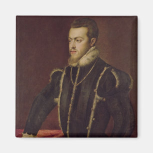 Porträt von Philip II von Spanien Magnet