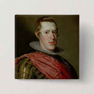 Porträt von Philip IV in der Rüstung, 1628 Button