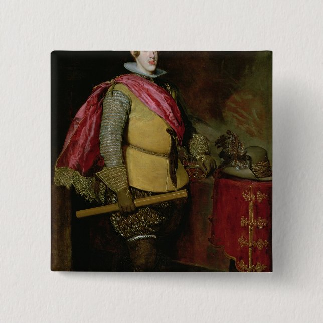 Porträt von Philip IV von Spanien Button (Vorderseite)