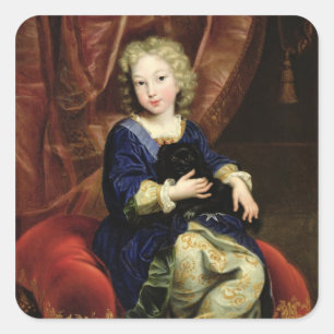 Porträt von Philippede Frankreich Quadratischer Aufkleber