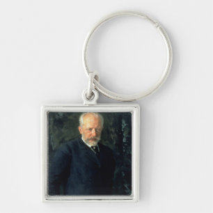 Porträt von Piotr Ilyich Tchaikovsky Schlüsselanhänger