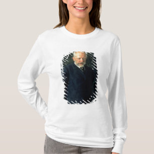 Porträt von Piotr Ilyich Tchaikovsky T-Shirt