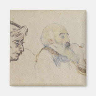 Porträt von Pissarro durch Gauguin Magnet