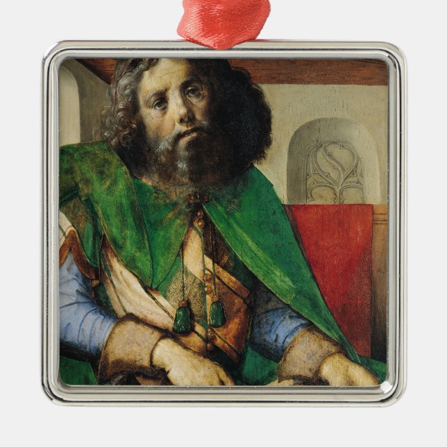 Porträt von Plato c.1475 Silbernes Ornament (Vorne)