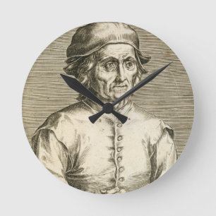 Porträt von Platte 3 Hieronymus Boschs Runde Wanduhr