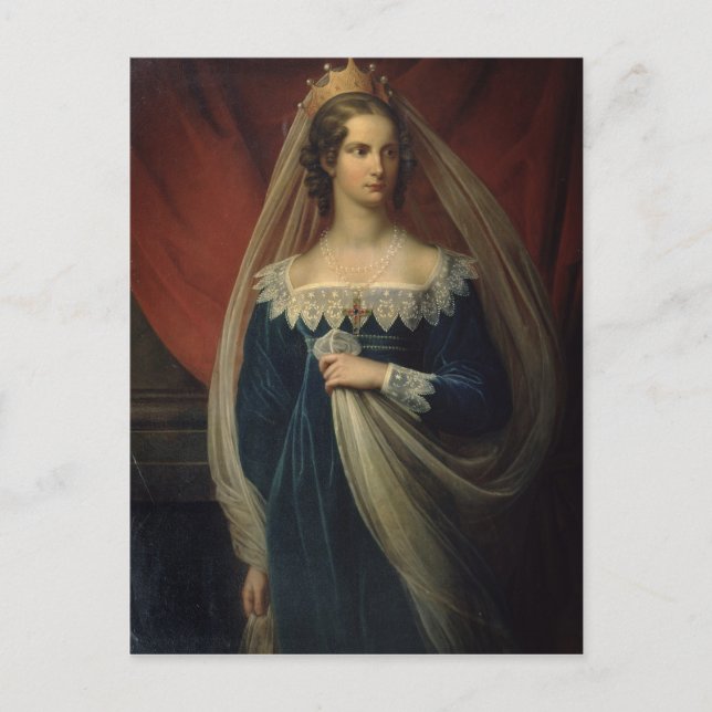 Porträt von Prinzessin Charlotte von Preussen Postkarte (Vorderseite)