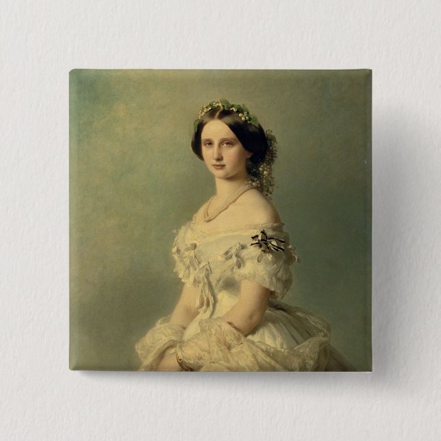 Porträt von Prinzessin von Baden, 1856 Button (Vorderseite)