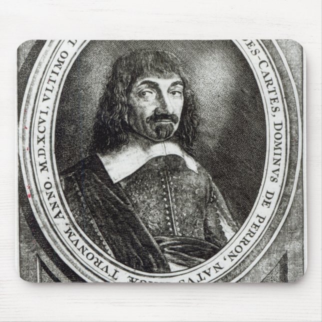 Porträt von Rene Descartes, 1644 Mousepad (Vorne)