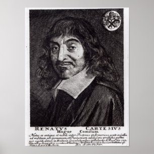 Porträt von Rene Descartes Poster