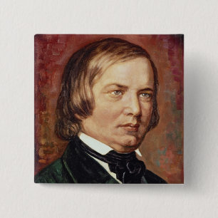 Porträt von Robert Schumann Button