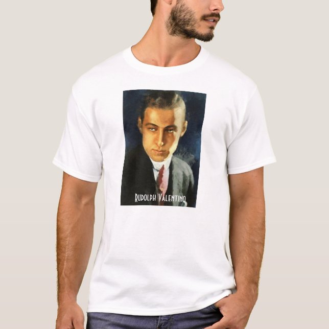 Porträt von Rudolph Valentino als dem Scheich T-Shirt (Vorderseite)
