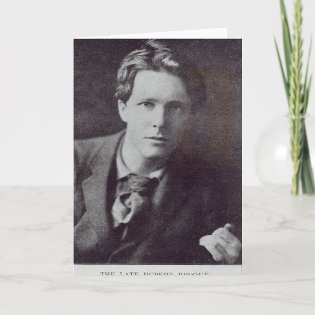 Porträt von Rupert Brooke Karte (Vorderseite)