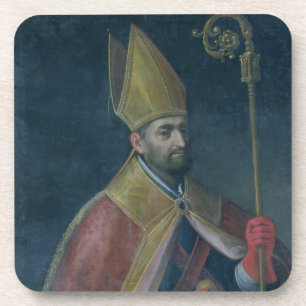 Porträt von Sankt Nikolaus, 1700 (Öl auf Leinwand) Getränkeuntersetzer