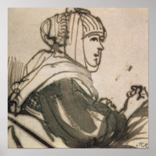Porträt von Saskia, 1634 Poster