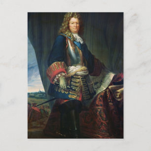 Porträt von Sebastien le Prestre de Vauban Postkarte