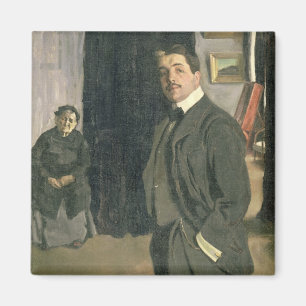 Porträt von Sergei Pavlovich Diaghilev Magnet