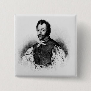 Porträt von Sir Francis Drake Button