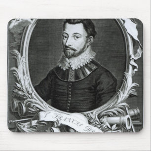 Porträt von Sir Francis Drake Mousepad