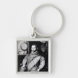 Porträt von Sir Francis Drake Schlüsselanhänger