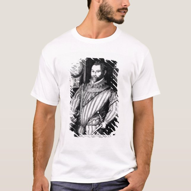 Porträt von Sir Francis Drake T-Shirt (Vorderseite)