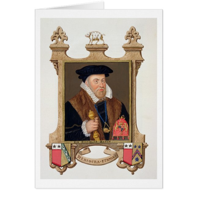 Porträt von Sir Nicholas Bacon (1509-79) von 'Mem (Vorne)
