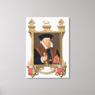 Porträt von Sir Nicholas Bacon (1509-79) von 'Mem Leinwanddruck