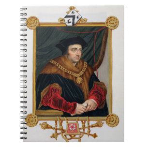 Porträt von Sir Thomas More (1478-1535) 'von der Notizblock