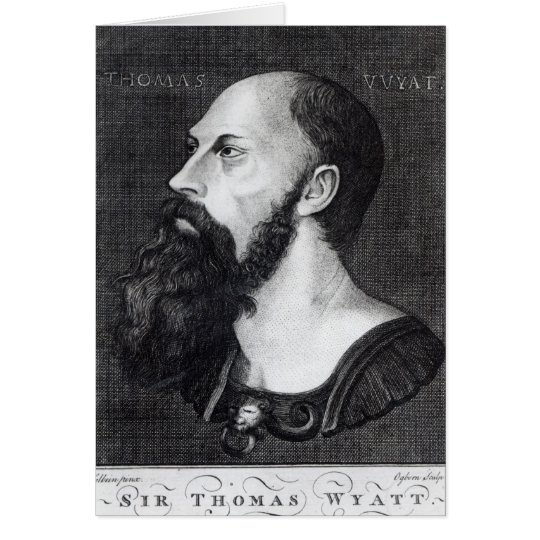 Porträt von Sir Thomas Wyatt Karte